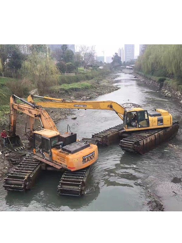 加長臂水路兩用挖掘機